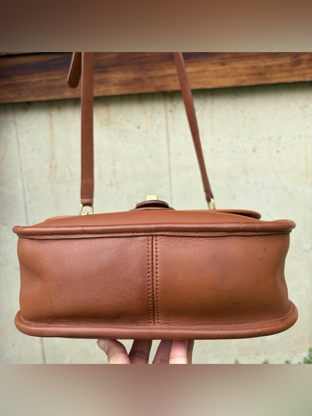 *RARE* Coach Sherbourne #9987 British Tan Leather Vintage 1990s Top Handle Bag - Picture 5 of 12